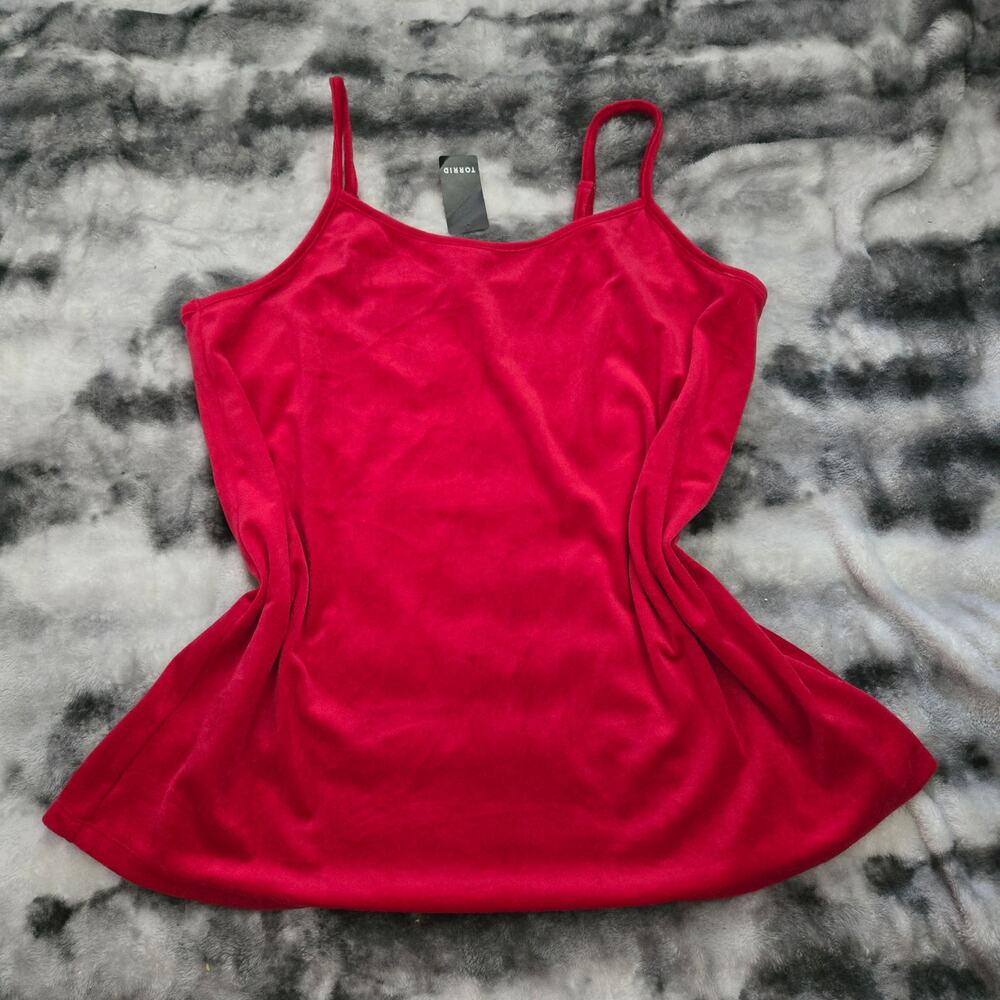 Torrid Velour Cami Top Soft Spaghetti Strap Tank Size 3 3X Velvety Knit $40 nwt